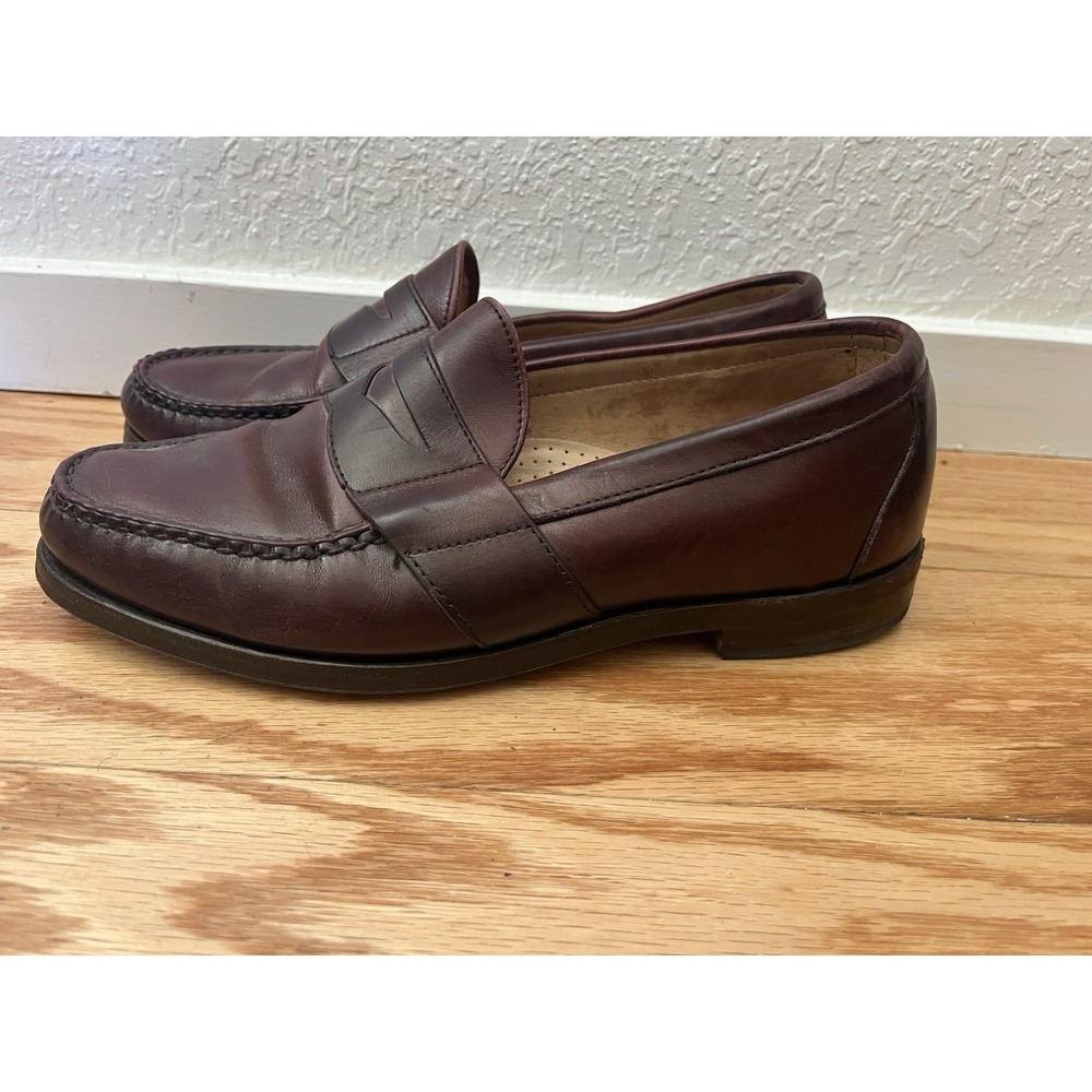 Allen Edmonds Cameron Penny Loafers Size 8 EEE Rich Oxblood Burgundy Leather
